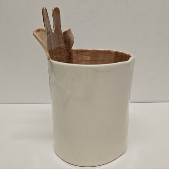 Studio Pottery Ceramic Animal Planter, Giraffe Plant Pot, Desktop Pens Organizer - Picture 4 of 8